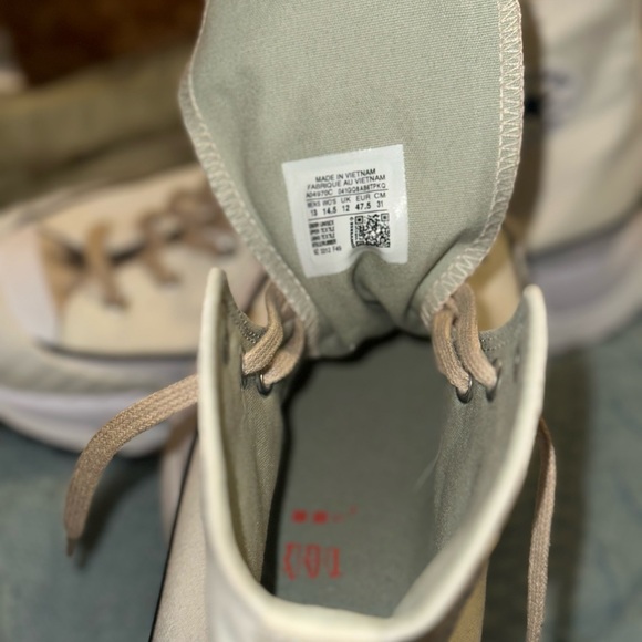 New Converse Off-White 70 AT-CX platform flatform Sneakers Ivory Men Sz 13 - Picture 6 of 7